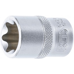 BGS 6422 Steckschlüssel-Einsatz E-Profil | Antrieb Innenvierkant 12,5 mm (1/2"") | SW E22
