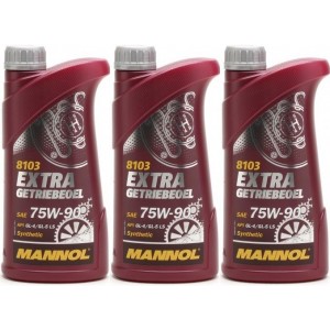 MANNOL Extra Getriebeoel 75W-90 API GL 4/GL 5 LS 3x 1l = 3 Liter