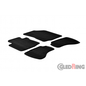 Original Gledring Passform Fußmatten Gummimatten 4 Tlg.+Fixing - Citroen C1 2005-2009