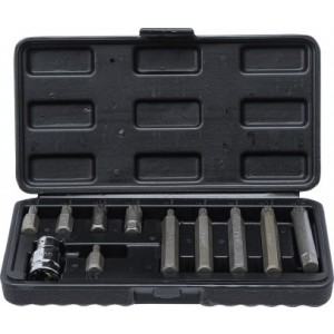 BGS 5030 Bit-Satz | Antrieb Außensechskant 10 mm (3/8"") | Innenvielzahn (für XZN) | 11-tlg.