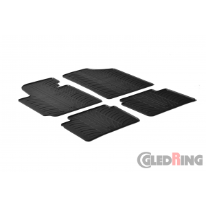 Original Gledring Passform Fußmatten Gummimatten 4 Tlg. Loch Fix. - Hyundai Veloster 2011->