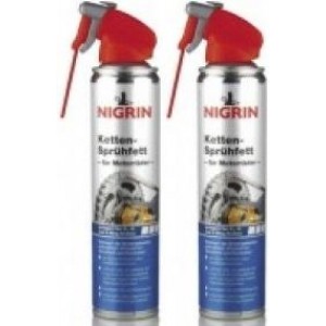 Nigrin Kettensprühfett vollsynthetisch, Fett Spray 2x 400 Milliliter