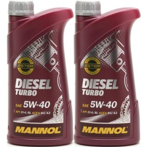 MANNOL Diesel Turbo 5W-40 Motoröl 2x 1l = 2 Liter