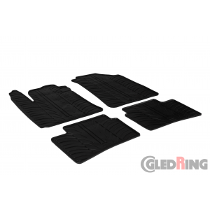 Original Gledring Passform Fußmatten Gummimatten 4 Tlg.+Fixing - Hyundai i10 2014->2020