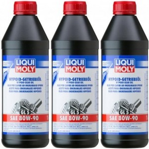 Liqui Moly 4406 Hypoid-Getriebeöl (GL5) SAE 80W-90 Flasche 3x 1l = 3 Liter