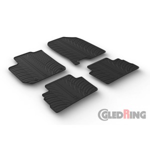 Original Gledring Passform Fußmatten Gummimatten 4 Tlg.+Fixing - Hyundai Kona SUV 10.2017->
