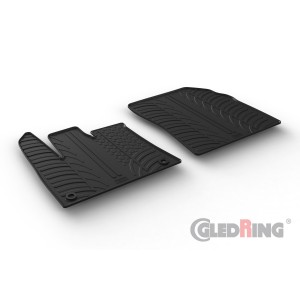 Original Gledring Passform Fußmatten Gummimatten 2 Tlg.-Fixing - Toyota Proace City 12.2018-> Transporter ovaler Fixing