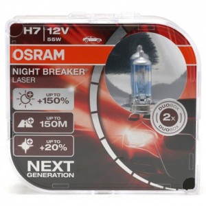 OSRAM H7 NIGHT BREAKER LASER DuoBox Next Generation 1500 lm Glühlampe Birne  