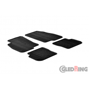 Original Gledring Passform Fußmatten Gummimatten 4 Tlg.+Fixing - Fiat Punto EVO 2010-2014