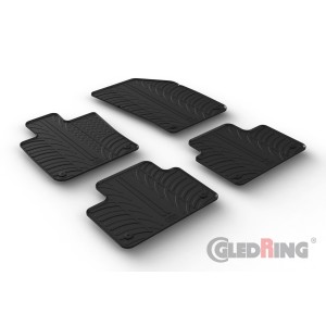 Original Gledring Passform Fußmatten Gummimatten 4 Tlg.+Fixing - Volvo V50 2004-2011
